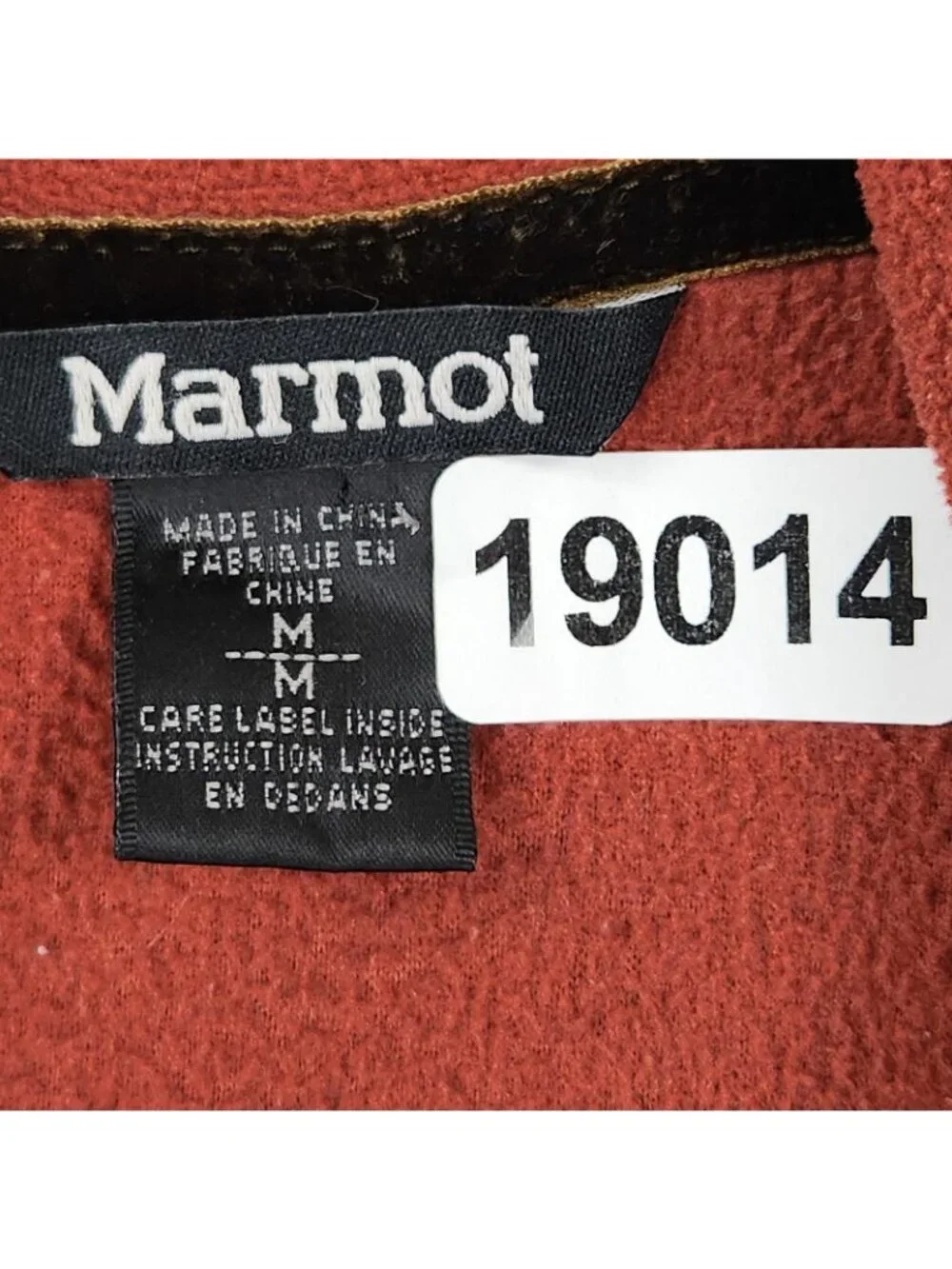Marmot Sweater Womens Medium Burnt Orange Drop Line 1/4 Zip Fleece Pullover